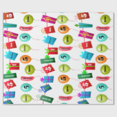 Spaß Personalisierter Name & Alter Geburtstag Geschenkpapier (Flach)