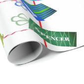 Spaß Personalisierter Name & Alter Geburtstag Geschenkpapier (Rolleneckpunkt)