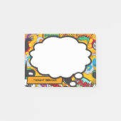 Spaß Personalisiertes Comic Buch Denkblase Post-it Klebezettel (Vorderseite)