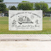 Spaß Personalisiertes rustikales Camping Banner (Insitu)