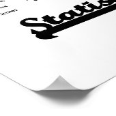 Spaß "Persönliche Statistik" Poster (Ecke)