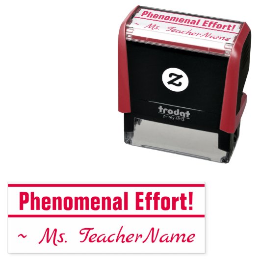 Spaß "phänomenale Anstrengungen!" + Name des Instr Permastempel (Beispiel)