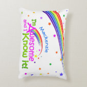 Spaß PHANTASTISCH und ich kenne es mit Rainbow auf Dekokissen (Rückseite(Vertikal))