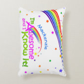 Spaß PHANTASTISCH und ich kenne es mit Rainbow auf Dekokissen (Vorderseite(Vertikal))