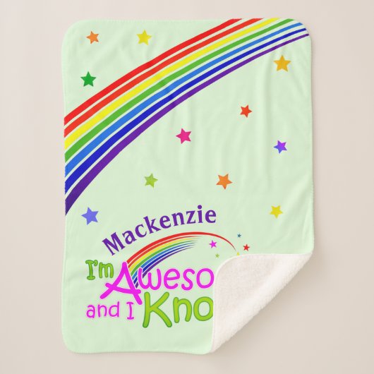 Spaß PHANTASTISCH und ich kenne es mit Rainbow auf Sherpadecke (Vorderseite)