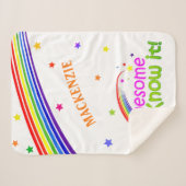 Spaß PHANTASTISCH und ich kenne es mit Rainbow auf Sherpadecke (Vorderseite (Horizontal))