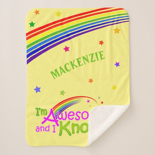 Spaß PHANTASTISCH und ich kenne es mit Rainbow auf Sherpadecke (Vorderseite)