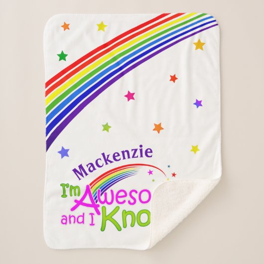 Spaß PHANTASTISCH und ich kenne es mit Rainbow auf Sherpadecke (Vorderseite)