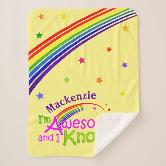 Spaß PHANTASTISCH und ich kenne es mit Rainbow auf Sherpadecke (Vorderseite)