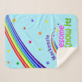 Spaß PHANTASTISCH und ich kenne es mit Regenbogen  Sherpadecke (Vorderseite (Horizontal))