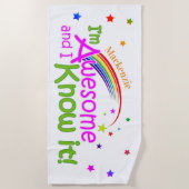 Spaß Phantastisch und ich weiß es IHREN Namen auf  Strandtuch (Vorderseite)