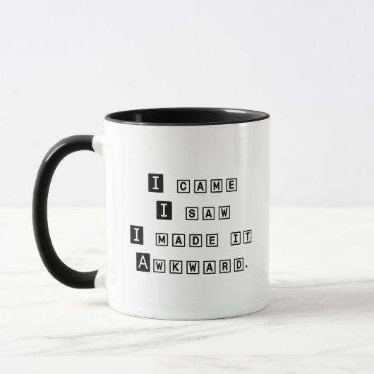 Spaß Phantastische Trendy Typografie Awkward Cowor Tasse (Links)
