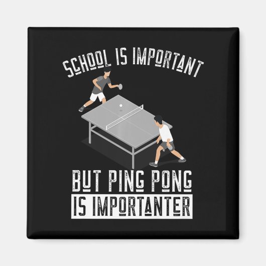 Spaß Ping Pong Player Tischtennis Geschenk Magnet (Vorne)