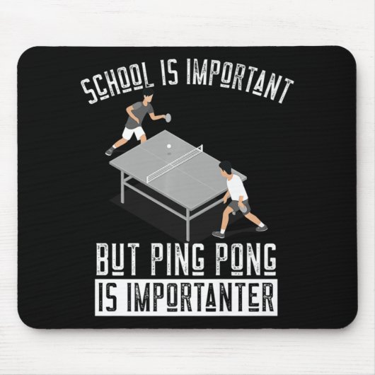 Spaß Ping Pong Player Tischtennis Geschenk Mousepad (Vorne)