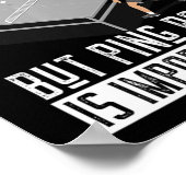Spaß Ping Pong Player Tischtennis Geschenk Poster (Ecke)