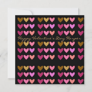 Spaß pink mit den Herzen farbenfroher Valentinstag Feiertagskarte