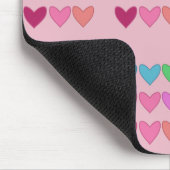 Spaß pink mit herzhaften Mädchen Mousepad (Ecke)