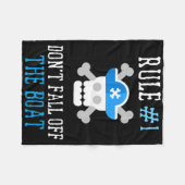 Spaß Piratenregeln fallen nicht aus dem Boot Männe Fleecedecke (Vorderseite (Horizontal))
