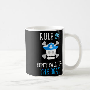 Spaß Piratenregeln fallen nicht aus dem Boot Männe Kaffeetasse