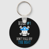 Spaß Piratenregeln fallen nicht aus dem Boot Männe Schlüsselanhänger (Vorderseite)