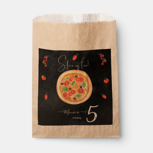 Spaß, Pizza zum Geburtstag Geschenktütchen (Vorderseite)