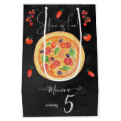 Spaß, Pizza zum Geburtstag Mittlere Geschenktüte (Rückseite)