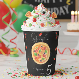 Spaß, Pizza zum Geburtstag Pappbecher