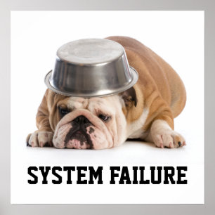Spaß-Poster für Systemausfall Poster
