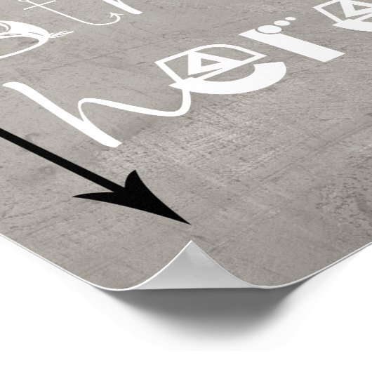 Spaß Poster Zitat Freunde treffen sich hier (Ecke)