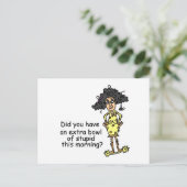 Spaß Postkarte (Stehend Vorderseite)