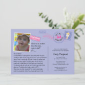 Spaß Postkarte Geburtstagsparty Einladung (Stehend Vorderseite)