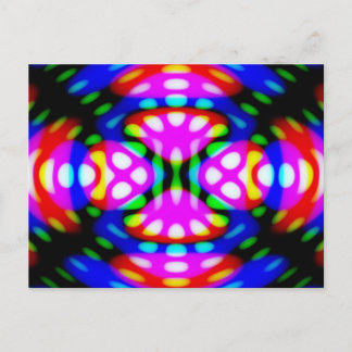 Spaß Postkarte, psychedelische Neonleuchten wirbel Postkarte