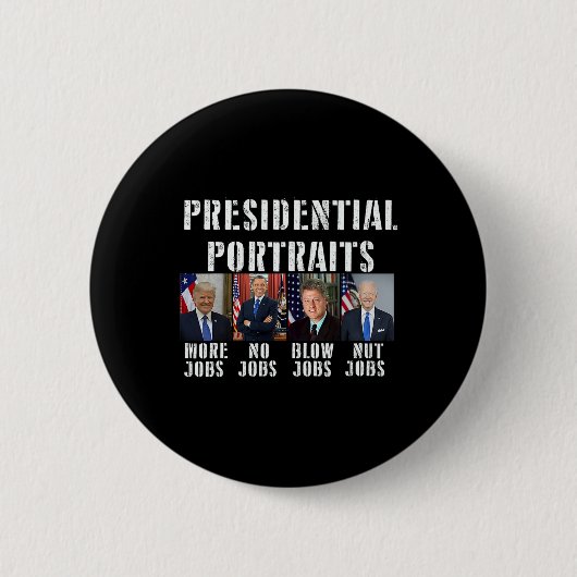 Spaß Presidential Portraits Trump Obama Biden Cli Button (Vorderseite)
