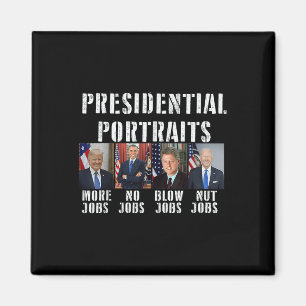 Spaß Presidential Portraits Trump Obama Biden Cli Magnet