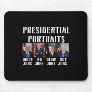 Spaß Presidential Portraits Trump Obama Biden Cli Mousepad