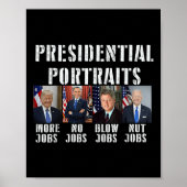 Spaß Presidential Portraits Trump Obama Biden Cli Poster (Vorne)