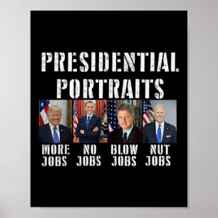 Spaß Presidential Portraits Trump Obama Biden Cli Poster
