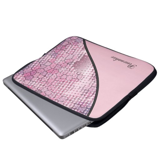 Spaß Psychedelisches Rosa mit einem Spritzer rosa Laptopschutzhülle (Vorne Knopf)