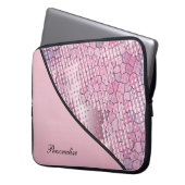 Spaß Psychedelisches Rosa mit einem Spritzer rosa Laptopschutzhülle (Vorderseite Links)