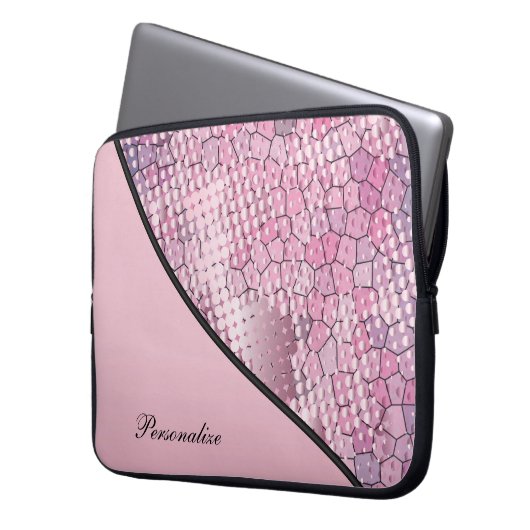 Spaß Psychedelisches Rosa mit einem Spritzer rosa Laptopschutzhülle (Vorderseite Links)