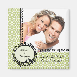 Spaß punktiert Liebe-Vogel-Foto-Save the Date Magnet
