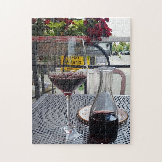 Spaß! Puzzle - Glas Wein auf Patio (Vertikal)