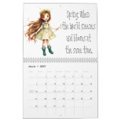 Spaß & Quirky Cartoon Girls Kalender (Mär 2027)