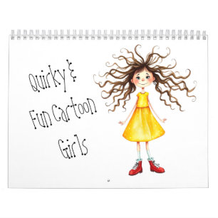 Spaß & Quirky Cartoon Girls Kalender