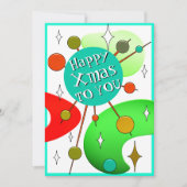 Spaß Quirky Retro Weihnachten Mitte des Jahrhunder (Vorderseite)