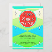 Spaß Quirky Retro Weihnachten Mitte des Jahrhunder (Rückseite)