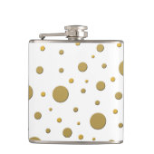 Spaß Random Gold Dots Flachmann (Vorderseite)