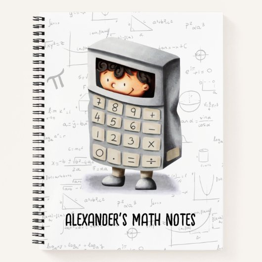 Spaß-Rechner-Kind-Mathematik Notizblock (Vorderseite)