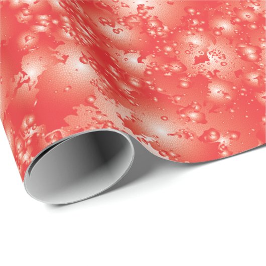 Spaß RED Abstrakt Ink Super Splash Muster Geschenkpapier (Rolleneckpunkt)