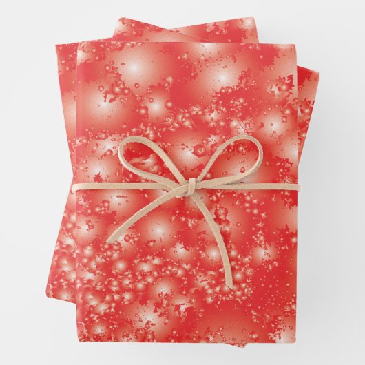 Spaß RED Abstrakt Ink Super Splash Muster Geschenkpapier Set (Beispiel)